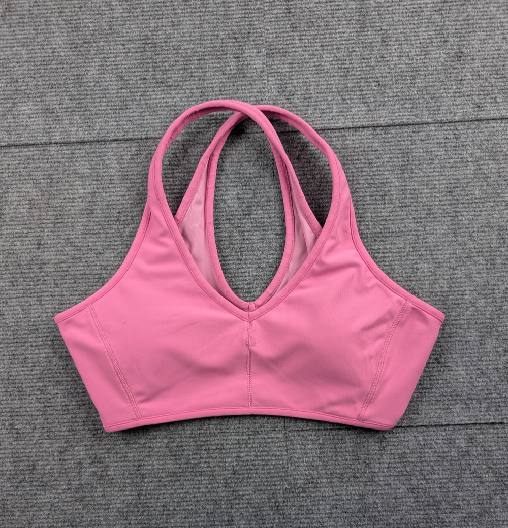 Love Shack Fancy Sports Bra Women Small Pink Racerback Athletic Lined Athleisure
